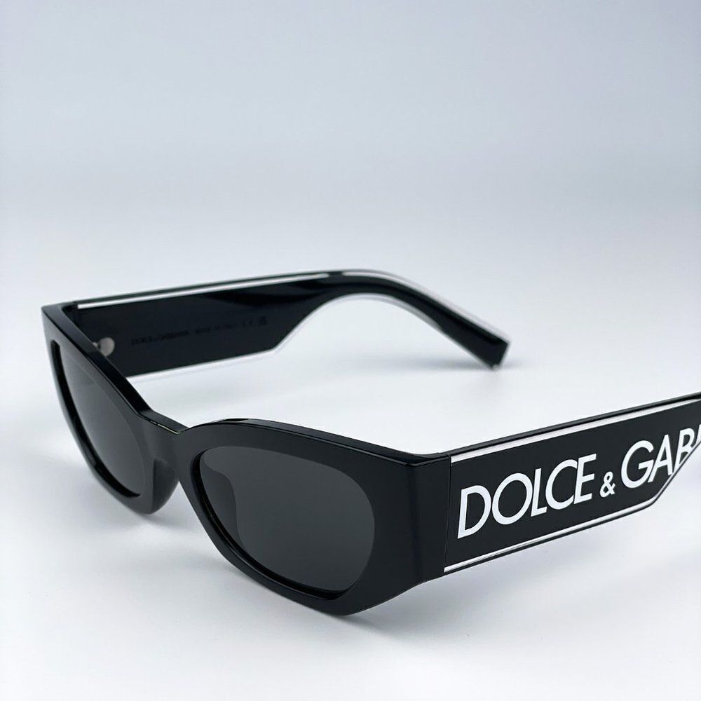 SALE! NEW D&G DG6186 501/87 Black Dark Grey Cat Eye Women Sunglasses - Picture 6 of 11